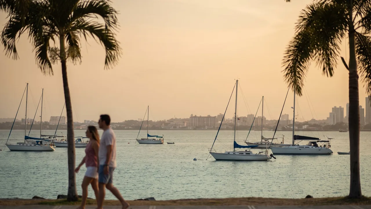 Amador Causeway, Panama City — sunset views over the Pacific