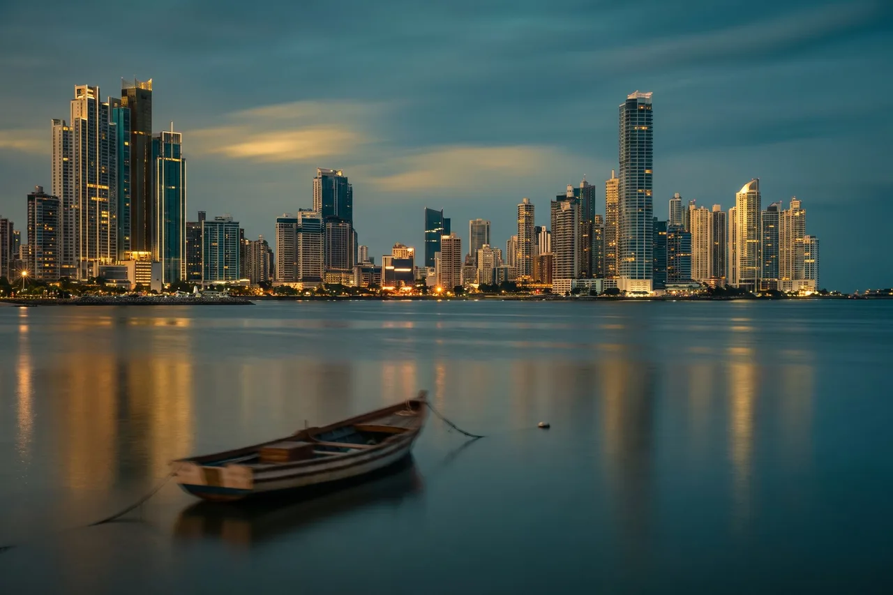 Panama City at night — skyline glowing after dark